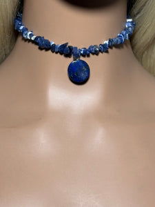 Gemstone POWER BAND-IT 14 Lapis Chips & Drop