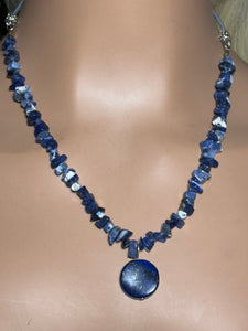 Gemstone POWER BAND-IT 15 Lapis Chips & Drop