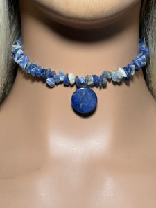 Gemstone POWER BAND-IT 15 Lapis Chips & Drop