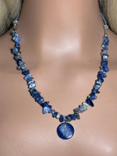 Load image into Gallery viewer, Gemstone POWER BAND-IT 15 Lapis Chips &amp; Drop