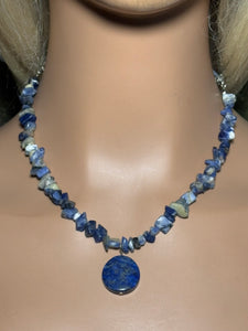 Gemstone POWER BAND-IT 15 Lapis Chips & Drop