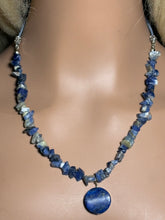 Load image into Gallery viewer, Gemstone POWER BAND-IT 15 Lapis Chips &amp; Drop