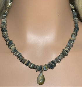 Gemstone POWER BAND-IT 16 Tiger Eye Chips & Gemstone Drop