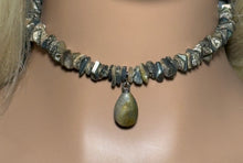 Load image into Gallery viewer, Gemstone POWER BAND-IT 16 Tiger Eye Chips &amp; Gemstone Drop