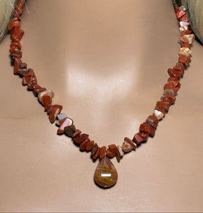 Gemstone POWER BAND-IT 16 Tiger Eye Chips & Gemstone Drop (Copy)