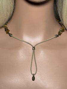 Gemstone POWER BAND-IT 6 Tiger Eye Chips & Gemstone Drop