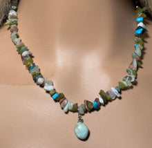 Load image into Gallery viewer, Gemstone POWER BAND-IT 4 Multi Gemstone Chips &amp; Gemstone Drop