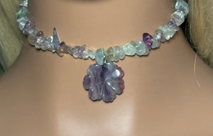 Gemstone POWER BAND-IT 3  Fluorite Chips & Flower