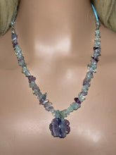 Load image into Gallery viewer, Gemstone POWER BAND-IT 3  Fluorite Chips &amp; Flower