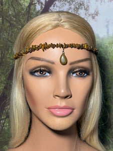 Gemstone POWER BAND-IT 2 Tiger Eye Chips & Drop