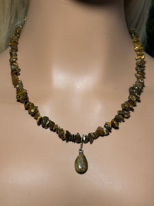 Gemstone POWER BAND-IT 2 Tiger Eye Chips & Drop