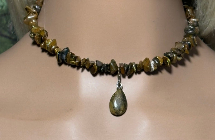 Gemstone POWER BAND-IT 2 Tiger Eye Chips & Drop