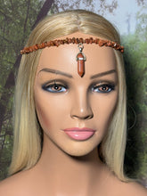 Load image into Gallery viewer, Gemstone POWER BAND-IT 1 Brown Goldstone Chips &amp; Point