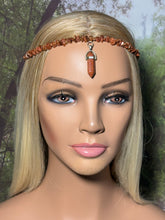 Load image into Gallery viewer, Gemstone POWER BAND-IT 1 Brown Goldstone Chips &amp; Point