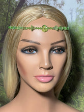 Load image into Gallery viewer, Personal POWER BAND-IT Green Sculpted Glass Bead Array Flowers