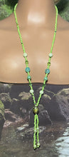 Load image into Gallery viewer, Personal POWER BAND-IT Shades of Green Glass Bead Array Fringed Lampworked Bead