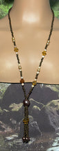 Load image into Gallery viewer, Personal POWER BAND-IT Shades of Brown/Tan Glass Bead Array Fringed