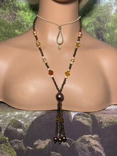 Load image into Gallery viewer, Personal POWER BAND-IT Brown &amp; Tan Glass Bead Array Fringed