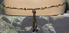 Load image into Gallery viewer, Personal POWER BAND-IT Shades of Brown/Tan Glass Bead Array Fringed