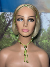 Load image into Gallery viewer, Bead POWER BAND-IT Shades of Green Multi Color Heart Glass Bead Array
