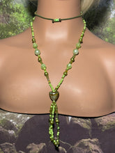 Load image into Gallery viewer, Bead POWER BAND-IT Shades of Green Multi Color Heart Glass Bead Array