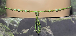Bead POWER BAND-IT Shades of Green Multi Color Heart Glass Bead Array
