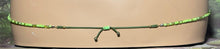 Load image into Gallery viewer, Personal POWER BAND-IT Shades of Green Sculpted Glass Bead Array Fringed Lampworked Heart
