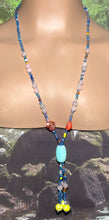 Load image into Gallery viewer, Personal POWER BAND-IT Multi Colors Glass Bead Array Turquoise Bead Fringed