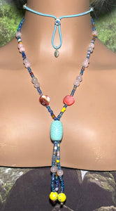 Personal POWER BAND-IT Multi Colors Glass Bead Array Turquoise Bead Fringed