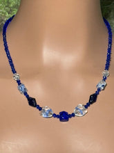Load image into Gallery viewer, Personal POWER BAND-IT Blue &amp; Clear Sculpted Glass Bead Array