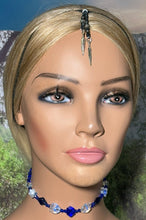 Load image into Gallery viewer, Personal POWER BAND-IT Blue &amp; Clear Sculpted Glass Bead Array