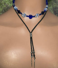 Load image into Gallery viewer, Personal POWER BAND-IT Blue &amp; Clear Sculpted Glass Bead Array