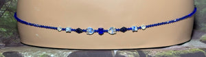 Personal POWER BAND-IT Blue & Clear Sculpted Glass Bead Array