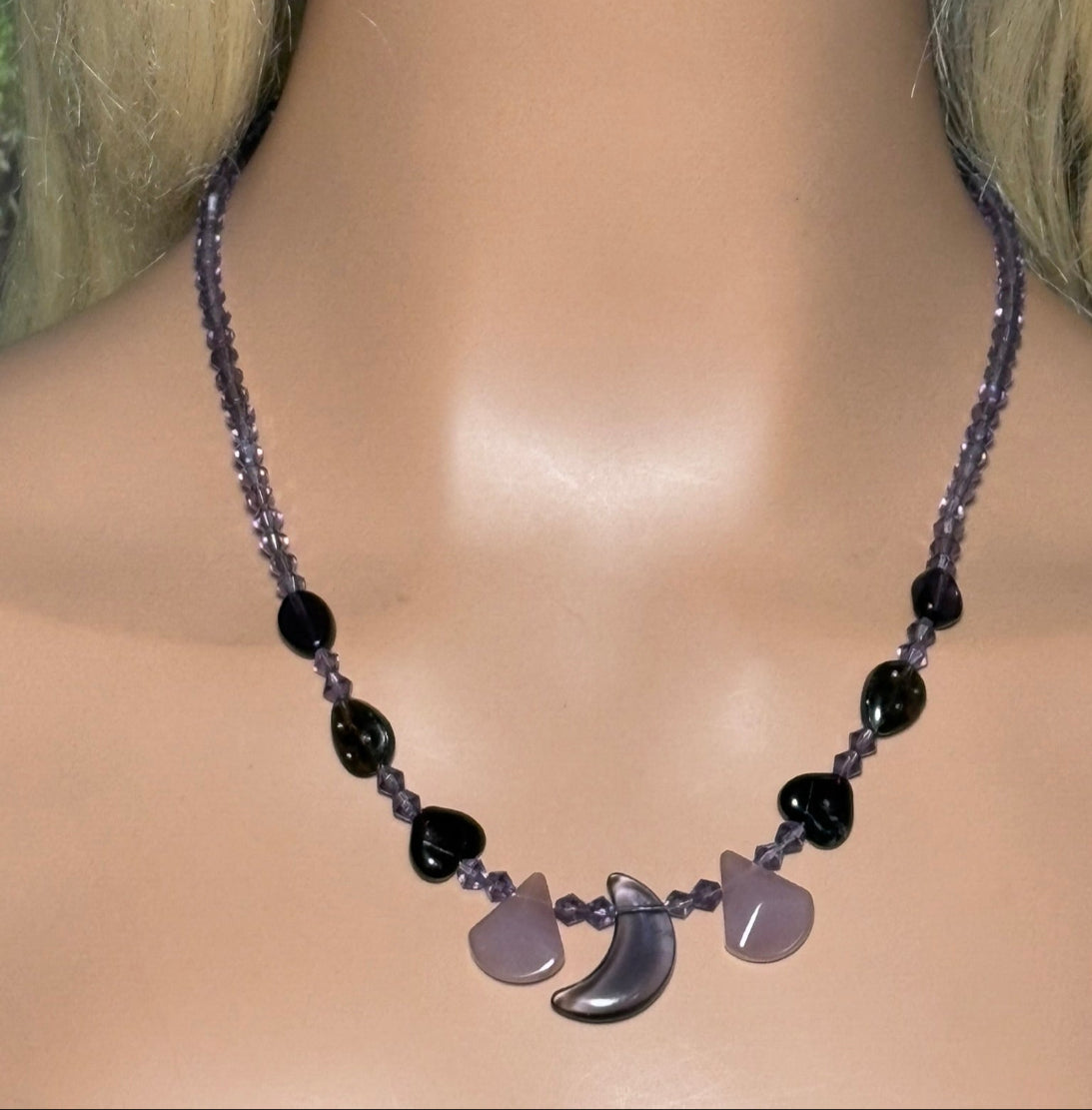 Personal POWER  BAND-IT Shades of Amethyst Sculpted Glass Bead Array