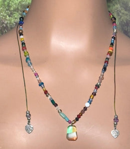 Charming Personal POWER BAND-IT Multi Color Glass Beads Multi Color Gem Composite