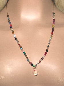 Charming Bead POWER BAND-IT Multi Color Glass Beads Gemstone Quartz Point