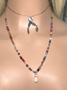 Charming Bead POWER BAND-IT Multi Color Glass Beads Gemstone Quartz Point