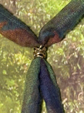 Load image into Gallery viewer, SCARF BAND-IT Special Edition Deep Blue Green Gold Extra Long ForRest