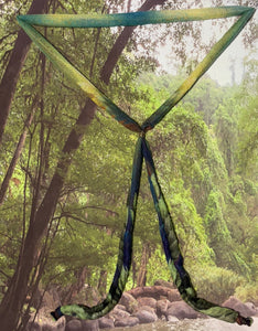SCARF BAND-IT Special Edition Deep Blue Green Gold Extra Long ForRest