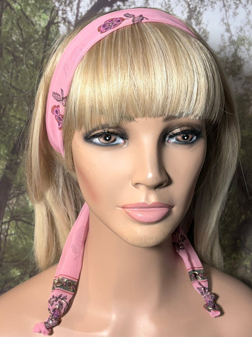SCARF BAND-IT Limited Edition Embossed Bling Bordered Pink