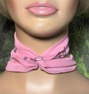SCARF BAND-IT Limited Edition Embossed Bling Bordered Pink