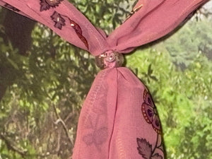 SCARF BAND-IT Limited Edition Embossed Bling Bordered Pink