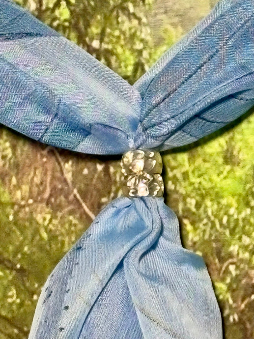 SCARF BAND-IT Limited Edition Subtle Blue Floral Moments