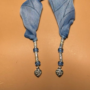 SCARF BAND-IT Limited Edition Subtle Blue Floral Moments