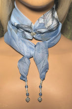 Load image into Gallery viewer, SCARF BAND-IT Limited Edition Subtle Blue Floral Moments