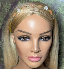 Load image into Gallery viewer, Personal POWER BAND-IT Golden Tan &amp; Clear Sculpted Glass Bead Array