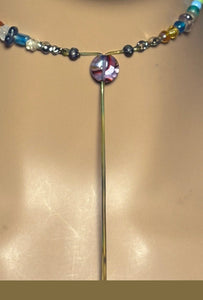 Charming Personal POWER BAND-IT Multi Color Glass Beads & Quartz Crystal Gemstone