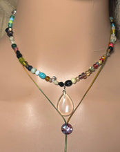 Load image into Gallery viewer, Charming Personal POWER BAND-IT Multi Color Glass Beads &amp; Quartz Crystal Gemstone