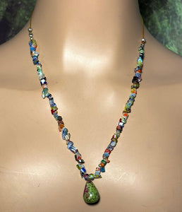 Charming Personal POWER BAND-IT Multi Color Glass Beads & Gemstone Drop