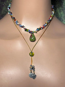 Charming Personal POWER BAND-IT Multi Color Glass Beads & Gemstone Drop